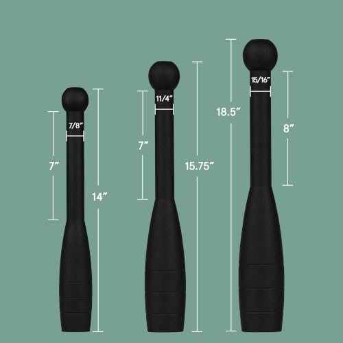 Retrospec Grip Steel Club Strength Training, Rehabilitation, Stretching, Conditioning and Rotational Training - Options for Women & Men - style: 5 lbs