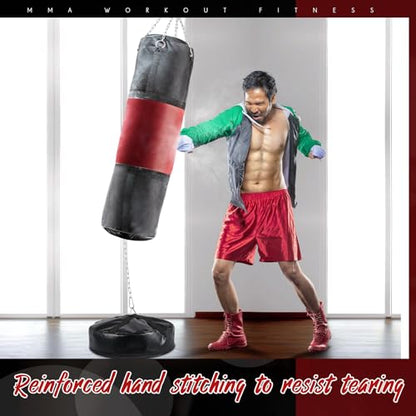 Heavy Bag Floor Anchor Unfilled, 3-in-1 PU Double End Stand MMA