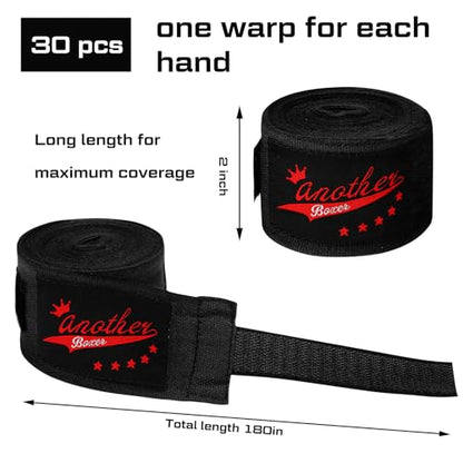 Lenwen 10 Pairs 120 Inch Boxing Hand Wraps for Gloves - color: Black