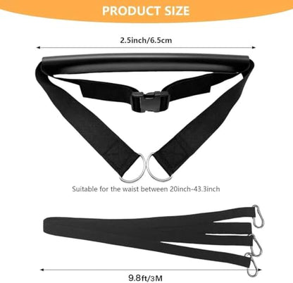 Sled Pulling Belt Set, Adjustable Waist Strap with Pulling Rope | 2Pcs Sled Tire Training Suit to Have Strength Agility Power Exercise Help to Enhance Full Body Building Indoor and Outdoor - size: 9.8ft