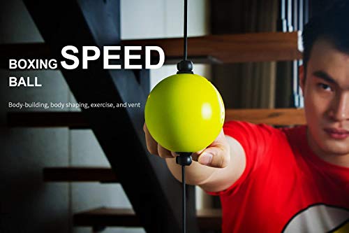 Fight Ball Reflex Trainer for Reaction Boxing Speed Training,Safe Double end Punching Ball with Strong Vacuum Suckers