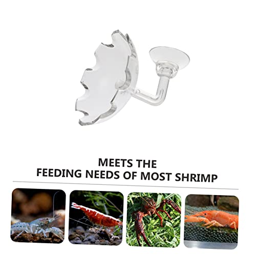 2pcs Acrylic Shrimp Feeding Dish with Cup Reptile Food Bowl for Aquariums Convenient Installation and Multi-Purpose Use Transparent Feeding Tray for Shrimp Tank