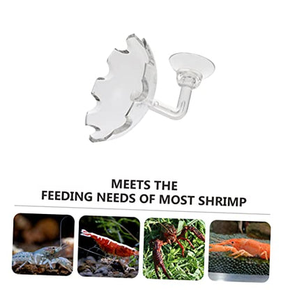 2pcs Acrylic Shrimp Feeding Dish with Cup Reptile Food Bowl for Aquariums Convenient Installation and Multi-Purpose Use Transparent Feeding Tray for Shrimp Tank