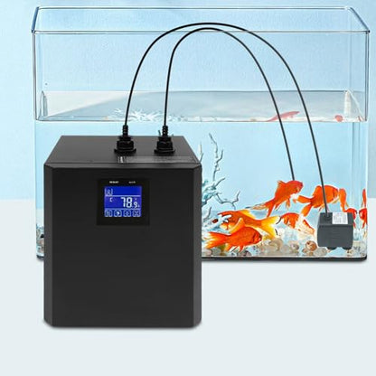 Aquarium Chiller, 300L/79.25Gal Aquarium Cooler, Aquarium Water Chiller with LCD Display, Fish Tank Water Chiller, Hydroponics Cooling System for Water Weeds Axolotl Jellyfish Coral Shrimp - size: 300L/79.25Gallon