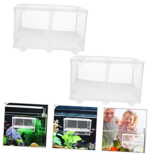 LIOOBO Aquarium Fish Breeding Isolation Net Plastic Fish Tank Partition Guppy Breeder Box Style
