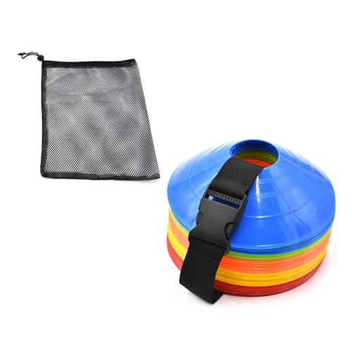 Nylon Buckle Straps, Football Cones Disc Cones Soccer Agility Cones Sports Training Cones Multicolor Field Marker Plastic Cones with Holder