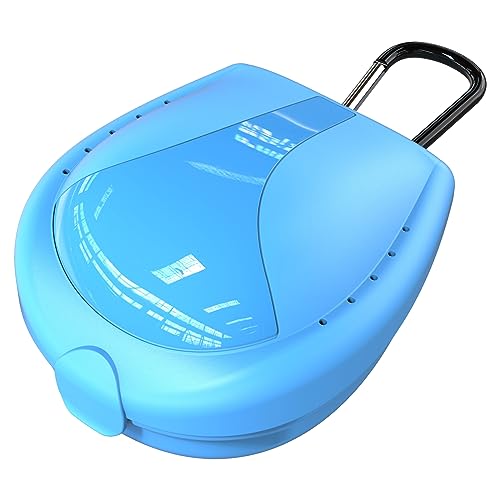 Sports Mouthguard Case, Durable Protective Box for Football & Basketball - color: Blue