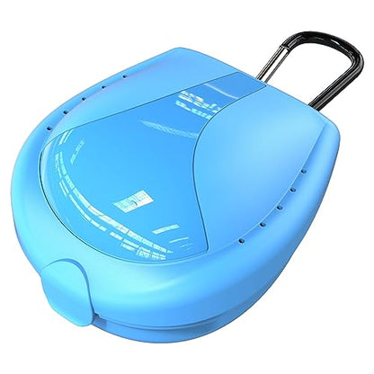 Sports Mouthguard Case, Durable Protective Box for Football & Basketball - color: Blue