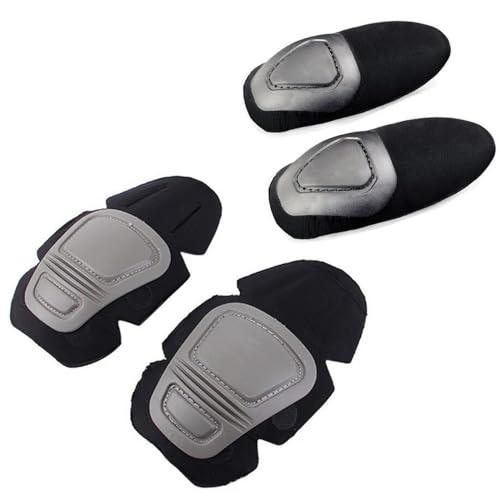 Tactical Protective G3 Combat 2 Elbow Pads and 2 Knee Pads for Hunting Clothing/Pants - color: gray