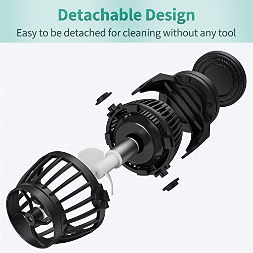 Uniclife Aquarium Wave Maker for 120-300 Gallon Fish Tanks 3400 GPH Adjustable Circulation Pump with Controller and Strong Magnetic Suction Base Submersible Power Head for Fresh and Salty Water - size: 120-300 Gallon