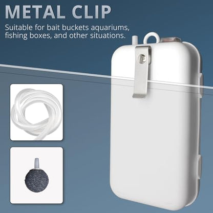 Small Air Pump for Fish Tank 6 Gallons, Aerator for Bait Bucket,Bubbler Stones for Aerator, Bait Bucket Air Pump,Quiet Voice, Suitable for Tropical Fish Enthusiasts and Fishing Enthusiasts