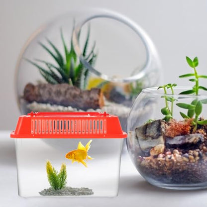 Betta Fish Tank Betta Fish Tank Portable Handheld Transparent Breeding Carrier Pet Reptile Habitat Portable Jump Starter