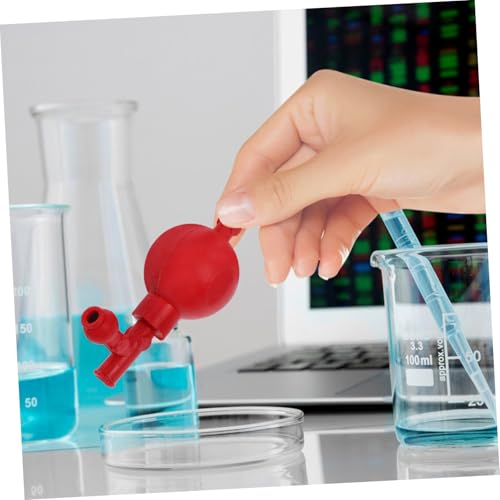 PRETYZOOM Lab Pipette Filler Bulb Ergonomic Rubber Suction Ball with Way Valve Quantitative Tool for Efficient Liquid Transfer Industrial and Mineral Laboratories