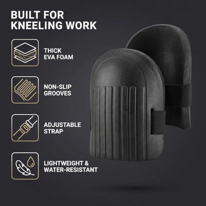 1 Pair Black Knee Pads,Adult Crawling Knee Pads for Heavy Duty and Comfort for Construction, Gardening, Flooring Work Use Safety Easy to Use Kneepads,Tools and Home Improvement,Ergonomic Supports