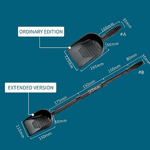 Aquarium Sand Sifter – Sand Shovel with Fine Mesh Grate, Fish Tank Gravel Tool for Waste & Debris, Black