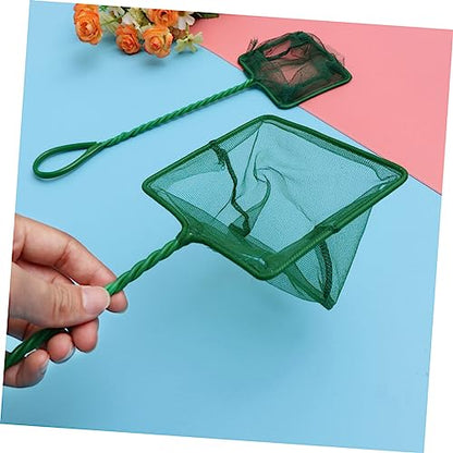POPETPOP 5pcs Nylon Fish Net Set Soft Tear-Resistant Mesh for Aquariums Safe Catching Tool for Fish and Shrimp Handle Aquarium Accessory