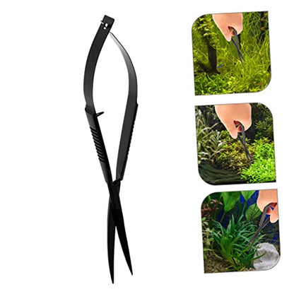 ibasenice Underwater Plant Scissor Ergonomic Aquarium Trimmer for and Convenient Tool for Cleaning Substrate and Gravel Fish Tanks