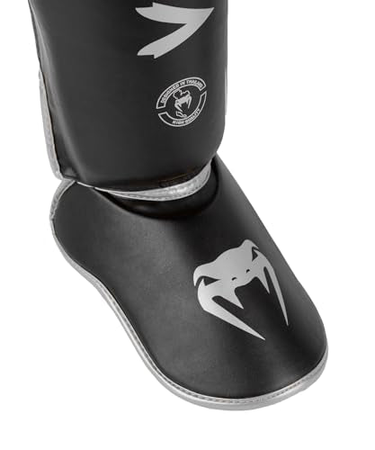 Venum Challenger Standup Shin Guards - color: Black/Silver, size: Medium