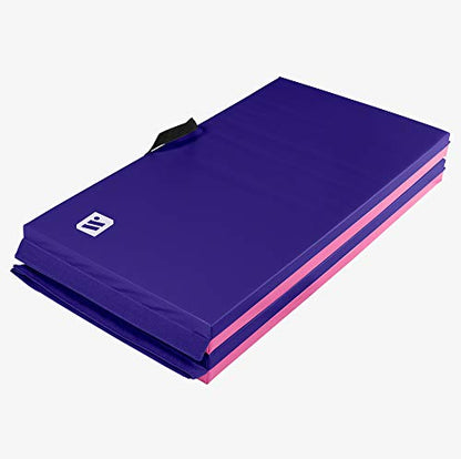 We Sell Mats Folding Exercise Mat - 2" Thick X-Large 4x8' - color: Purple / Pink