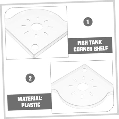 ORFOFE Aquarium Corner Organizer Shelf Fish Tank Stand for Storage of Fish Food Plants Stylish Desktop Divider