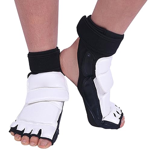 Taekwondo Foot Protector Double Fixation Elastic Cloth Surrounding Design for Kids - size: Large