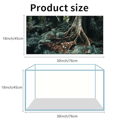 3 Pack Terrarium Background, 30x18 inches Polyester Reptile Background, Cloth Terrarium Background, Tropical Green Tree Fern & Gobi Desert Sunshine Cactus Rock Terrarium Background - size: 30x18 Inch