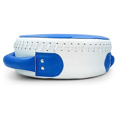Aoneky Pro 14" Leather Punch Shield - Focus Mitt for Boxing, MMA & Kickboxing Training | Ultra-Lightweight Strike Pad with Shock-Absorbing Padding for Trainers & Partners - color: Blue