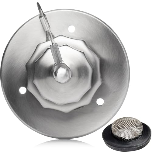All Metal RV City Water Inlet with Check Valve RV Water Inlet Replacement RV Water Fill Inlet Connection for RV Camper Motorhome Trailer Marine, Brushed Stainless Steel