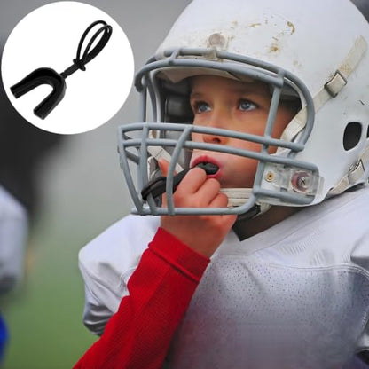 Dunzy 20 Pcs Football Mouth Guards with Strap Bulk - color: Black, size: Adult
