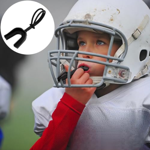 Dunzy 20 Pcs Football Mouth Guards with Strap Bulk - color: Black, size: Adult