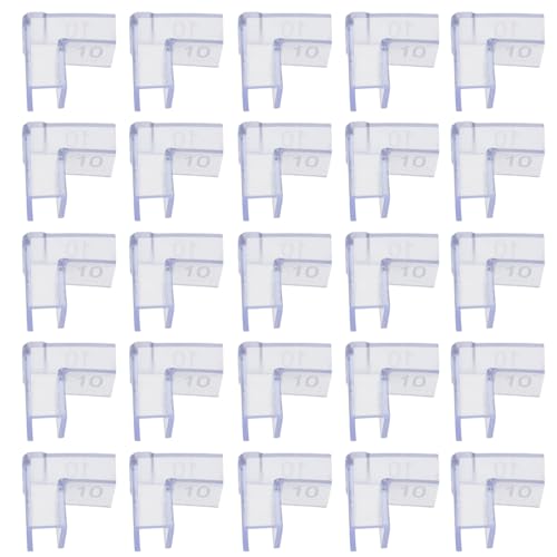 NUOBESTY 25pcs Aquarium Tank Edge Guards and Fish Tank Glass Corner Protectors, 90° L-Shaped Soft Corner Guards for 10mm Thickness Glass, Safety Edge Protectors for Aquarium and Furniture