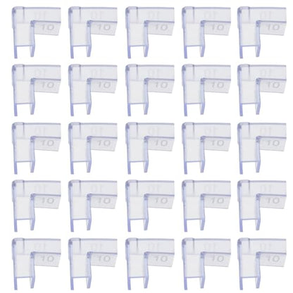 NUOBESTY 25pcs Aquarium Tank Edge Guards and Fish Tank Glass Corner Protectors, 90° L-Shaped Soft Corner Guards for 10mm Thickness Glass, Safety Edge Protectors for Aquarium and Furniture