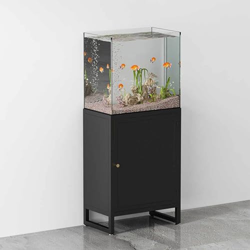 Heavy Duty Metal Aquarium Stand, Durable Reptile Tank Shelf with Lockers, Professional Fish Tank Storage Rack for Breeders, Sturdy Terrarium Organizer