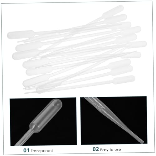 ABOOFAN 100pcs Water Droppers Portable Pipettes Droppers Plastic Pipettes for Liquid Accurate Suction for Aquariums Crafts
