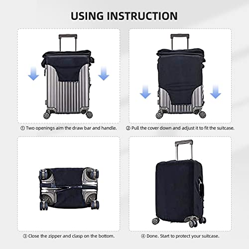 Travel Luggage Cover Elastic Anti-scratch Suitcase Protector Washable Luggage Sleeve Fish aquarium Suitcase Cover Protector Fit 18-32 Inch Suitcases Travel Accessories Large - size: Large