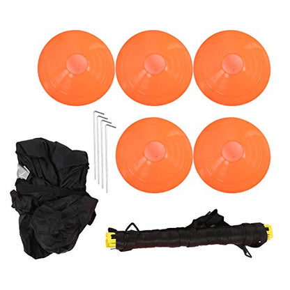 Agility Ladder, Speed Training Equipment Set, 19.7 Feet Long Rung Speed Ladder, Football Cones, Running Resistance Umbrella,