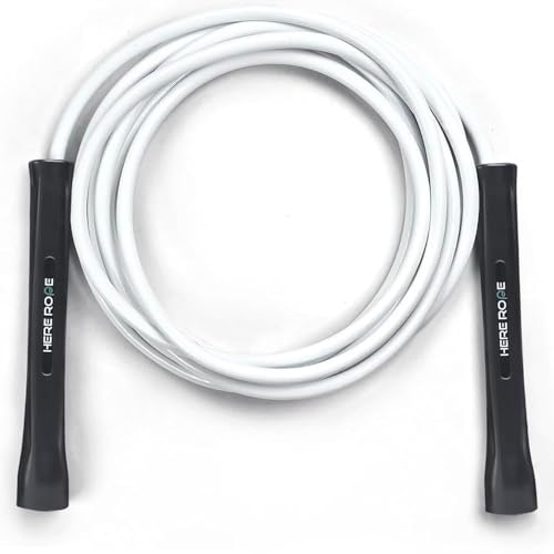6mm Adjustable Boxing Jump Rope With Inner String Cord, Unbreakable Handles, Hererope Durable Non-Kinking PVC Jump Ropes for Men Women, Exercise Fitness, Indoor Outdoor Use