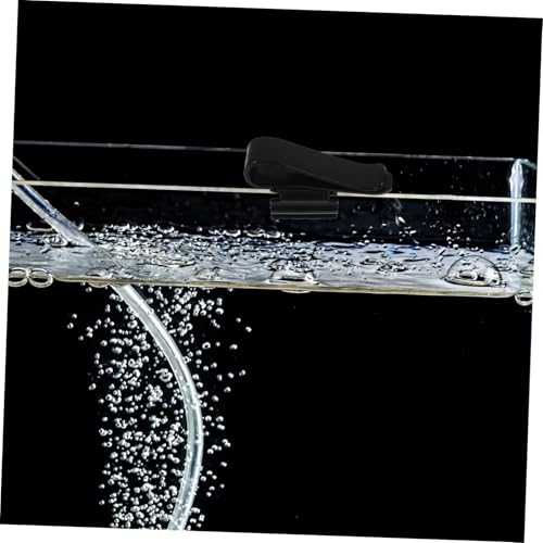 6pcs Aquarium Tube Clamp Fish Tank Hose Holder Clip Filtration Hose Clip for Water Pipe Fixing Replacement - color: Black