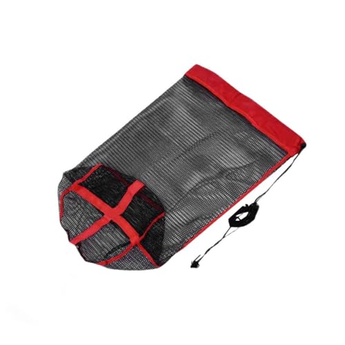 Fishing Mesh Net, Nylon Foldable Fish Collection Bag with Drawstring for Small Fish Crab Crayfish - size: 40x50CM