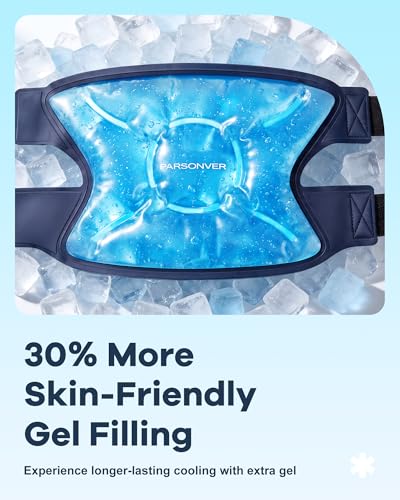 Knee Ice Pack Wrap for Pain Relief, 60-Min Long-Lasting Adjustable Compress