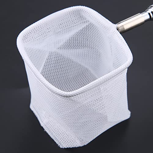 Fishing Landing Net, Extendable Telescopic Fish Shrimp Skimming Net Stainless Steel Handle Fishing Net for Aquarium Fish Pond Creek(Green)