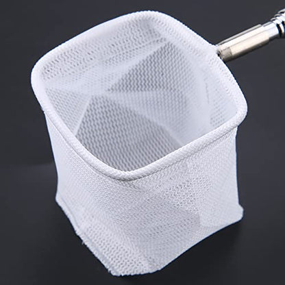 Fishing Landing Net, Extendable Telescopic Fish Shrimp Skimming Net Stainless Steel Handle Fishing Net for Aquarium Fish Pond Creek(Green)