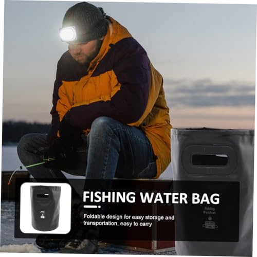 Outdoor Collapsible Bucket Folding Fishing Bucket Portable Water Tank Comfort Grip Handles for Camping Hiking