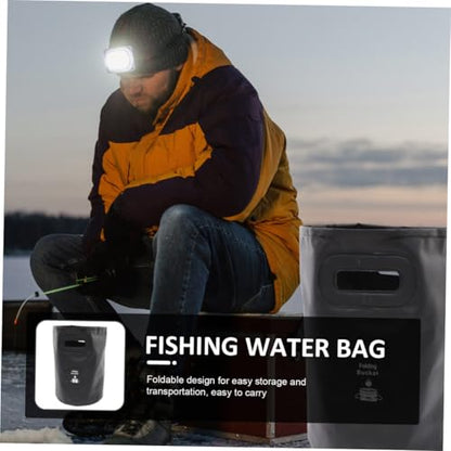Outdoor Collapsible Bucket Folding Fishing Bucket Portable Water Tank Comfort Grip Handles for Camping Hiking