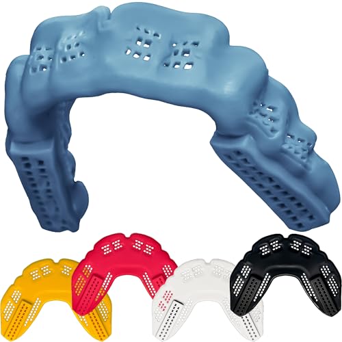Bulletproof Braces Mouth Guard: Most Breathable Thin Mouthguard for Braces! - color: Retro Blue Gray, size: BRACES