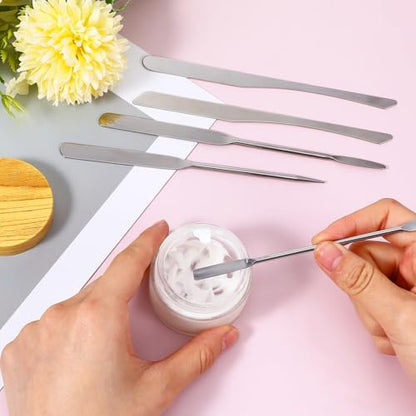 5 Pcs Makeup Spatula, 6"Lab Spatula Double Ended Foundation Spatulas