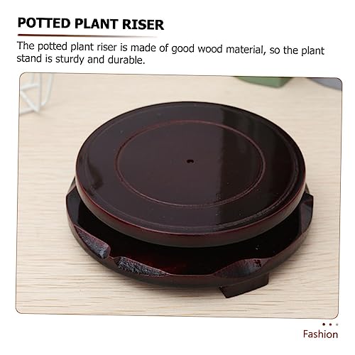 Round Rotating Display Stand for Mini Plants and Decor Sturdy Base for Indoor Gardens Tabletop Showcase and Home Decoration Rustic Table Stand for Display