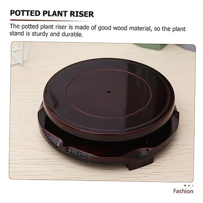 Round Rotating Display Stand for Mini Plants and Decor Sturdy Base for Indoor Gardens Tabletop Showcase and Home Decoration Rustic Table Stand for Display