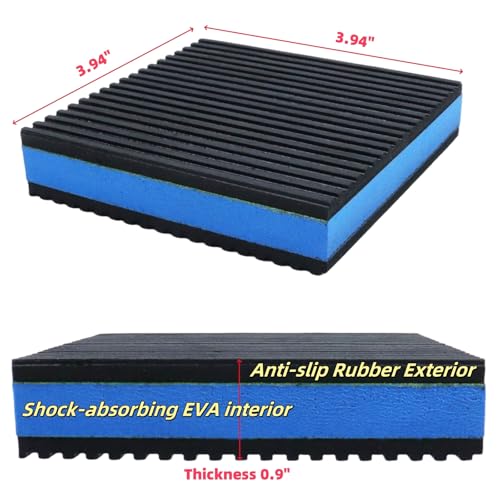 Heavy Duty Anti Vibration Pads 4Pcs, 4x4 Inch EVA Rubber Isolation Mats for Washing Machine, Dryer, Treadmill, Air Compressor, and HVAC Unit to Reduce Noise and Floor Vibration