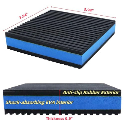 Heavy Duty Anti Vibration Pads 4Pcs, 4x4 Inch EVA Rubber Isolation Mats for Washing Machine, Dryer, Treadmill, Air Compressor, and HVAC Unit to Reduce Noise and Floor Vibration